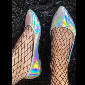 Brand new Sugarthrillz Holographic flats